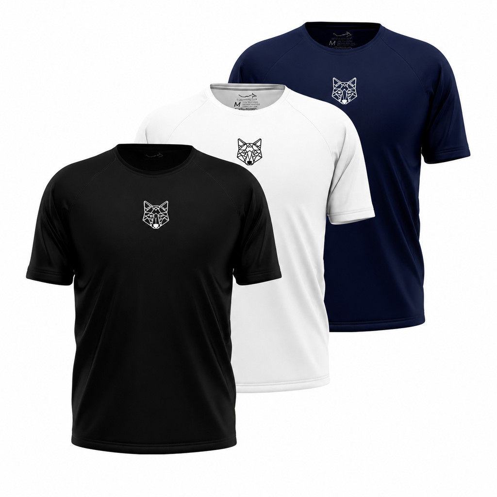 Kit 3 Camisetas Black Alpha Dry Fit Masculina Unissex