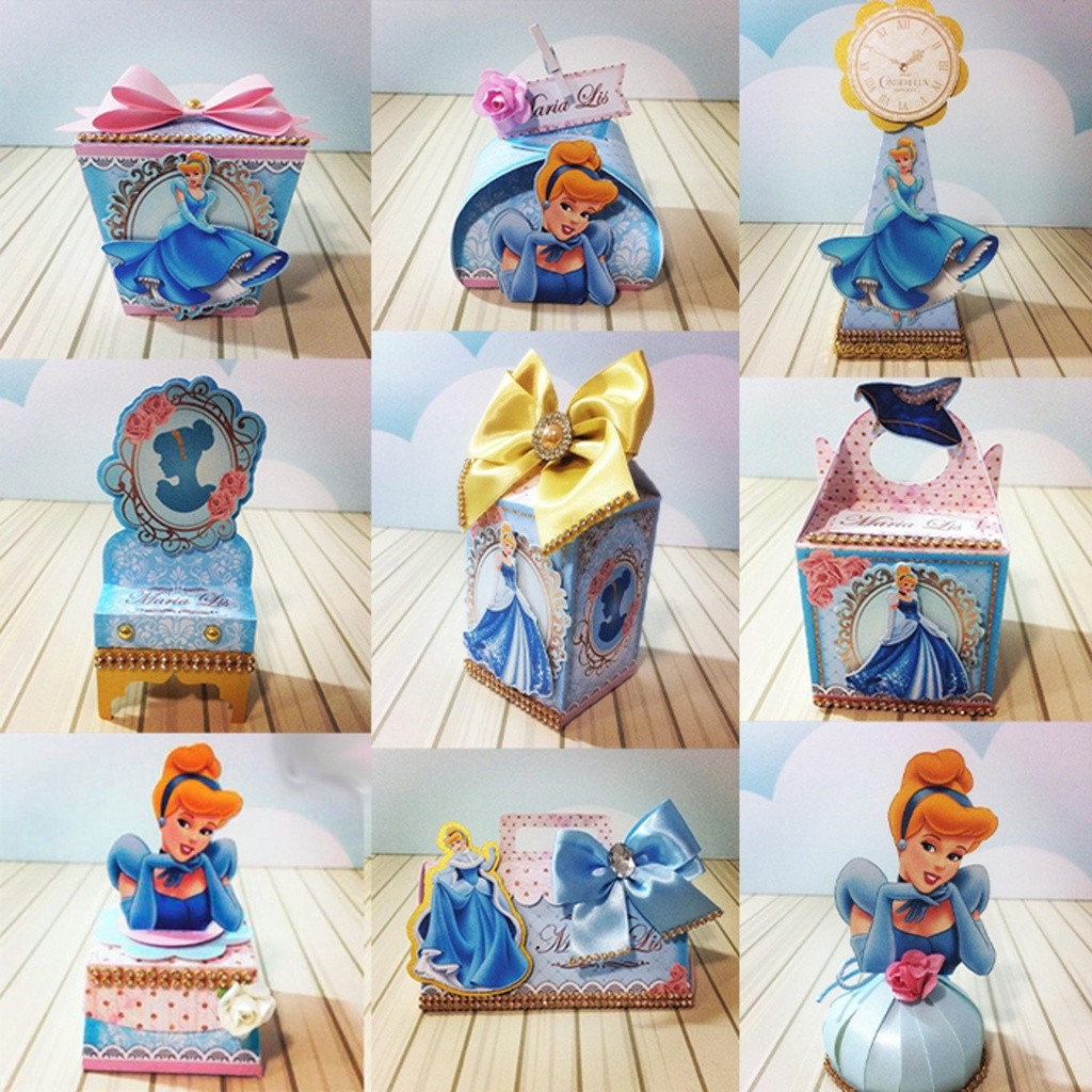 kit festa infantil lembrancinha para aniversário Caixinhas Personalizadas Cinderela