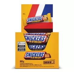 Chocolate Snickers Pé De Moleque 20 Unidades de 40g