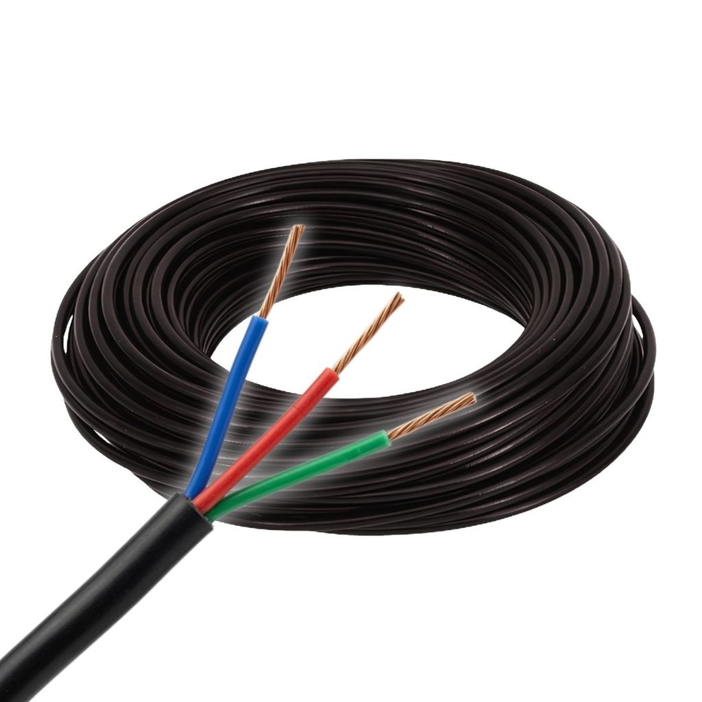 Fio Cabo Pp Flexível 3x4mm Rolo 100 Metros Para Extensão