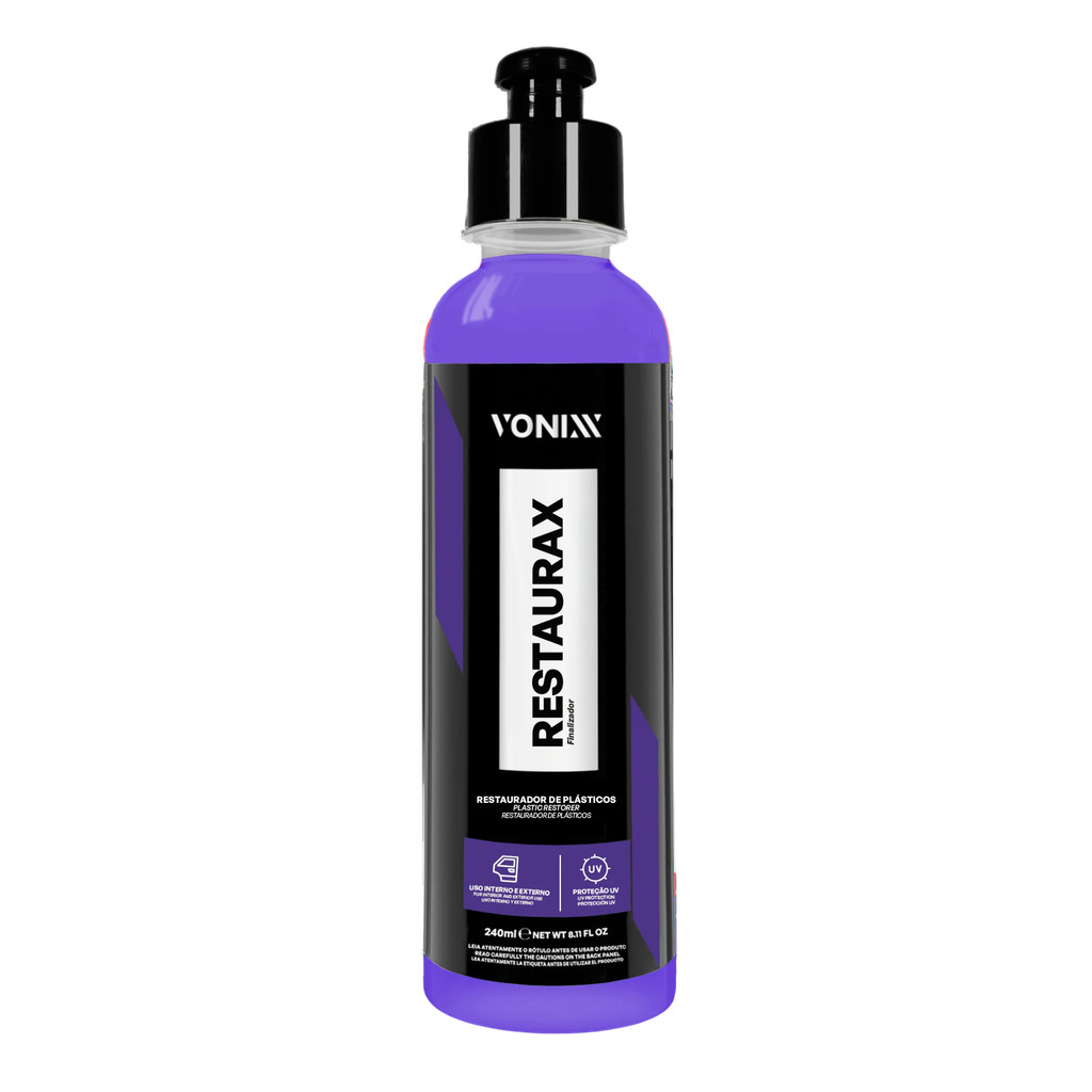 Renovador Plásticos Brilho e Proteção Restaurax 240ml Vonixx