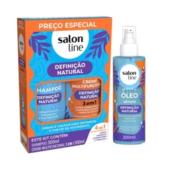 KIT SALON LINE DEFINIÇÃO NATURAL SHAMPOO + CREME MULTIFUNCIONAL + ÓLEO SÉRUM MULTY