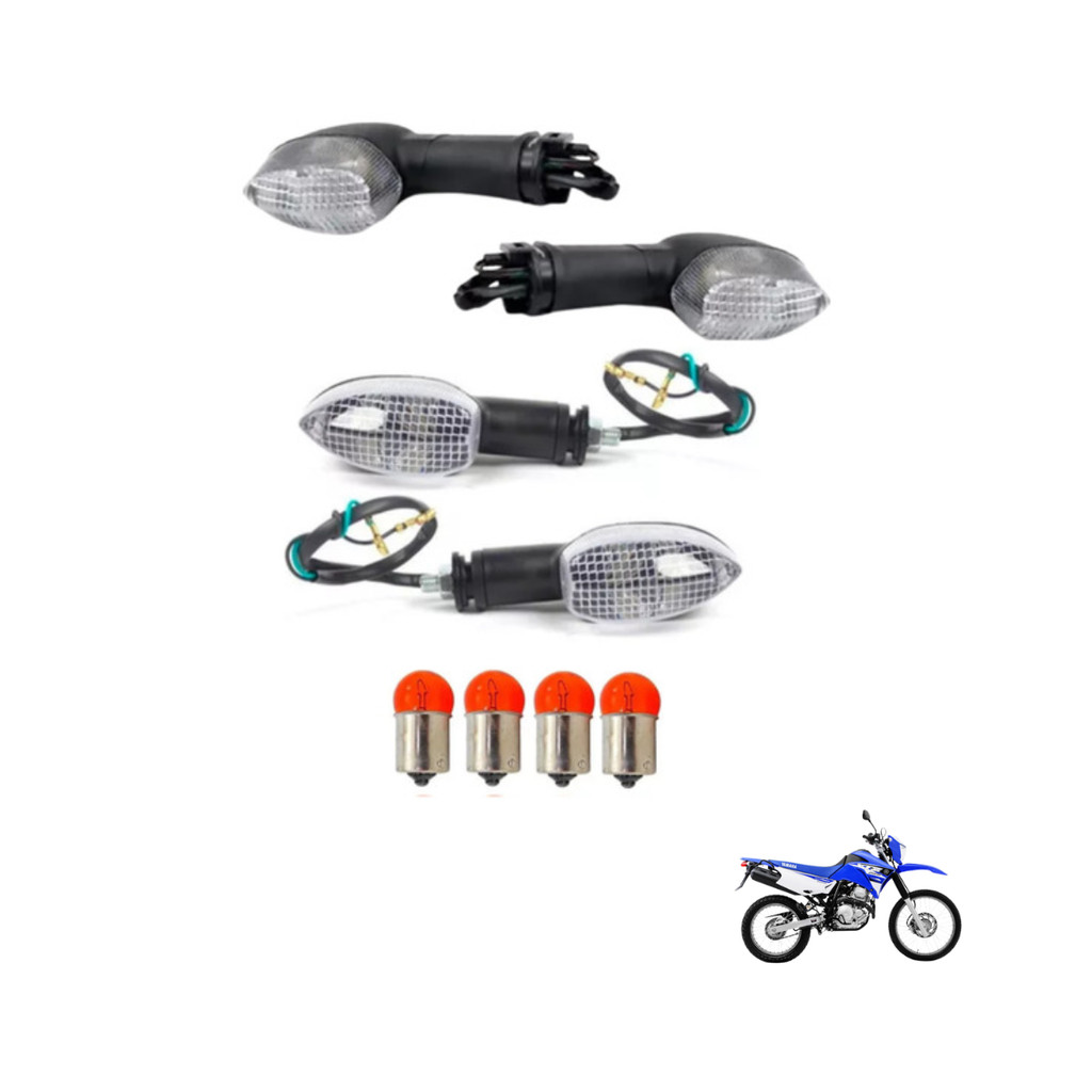4 Pisca Seta Cristal Completo Lander 250 2009 Até 2017 + Lâmpadas Laranja