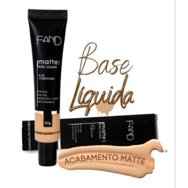 Base Líquida Matte Fand ,Pele Mista e Oleosa Original - Envio Rapido