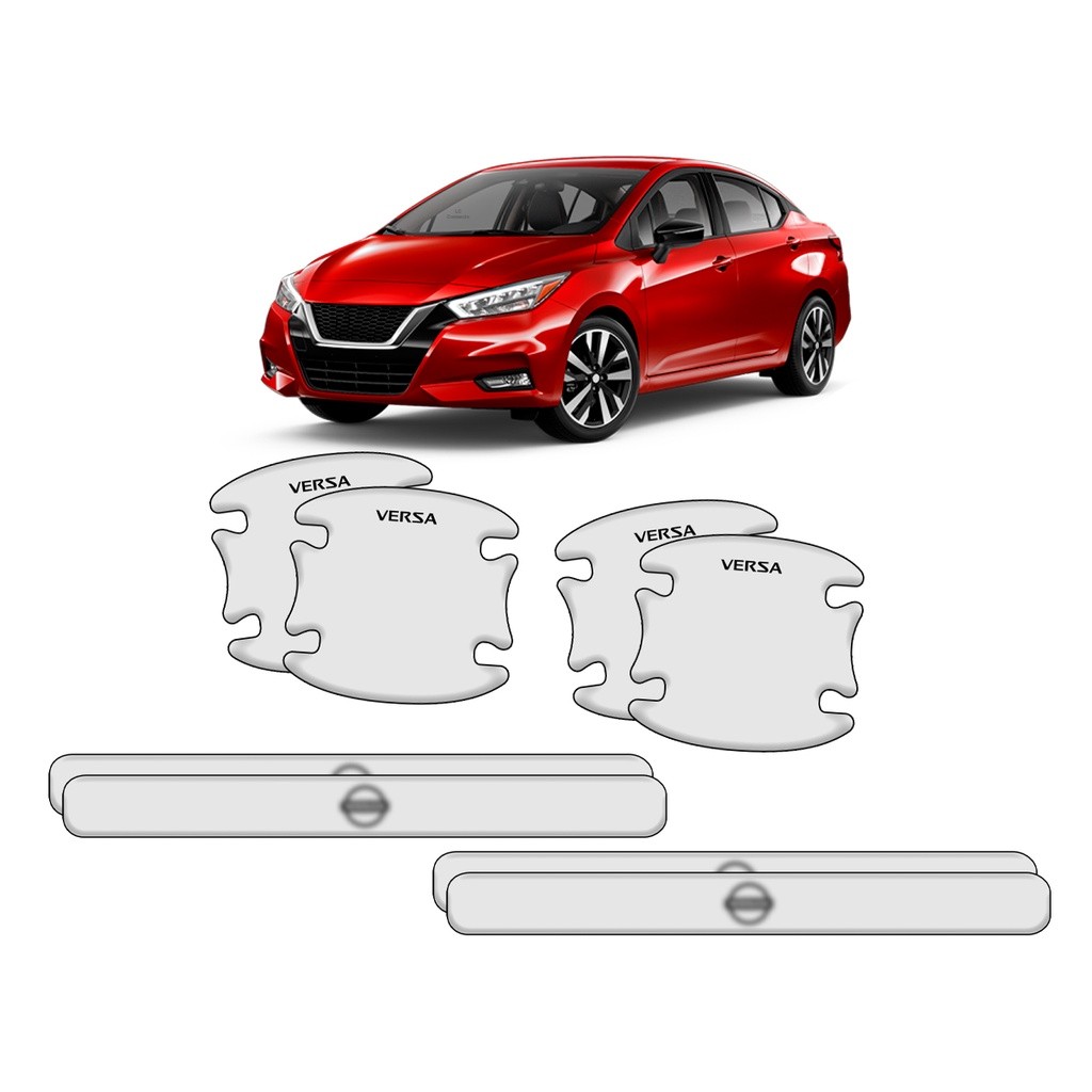 Kit De Adesivo Protetor Transparente Maçaneta E Puxador Resinado Nissan