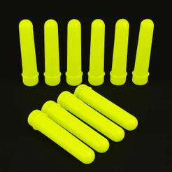10~50 TUBETE ACRÍLICO LEMBRANCINHAS 13CM AMARELO NEON (CHOCO)