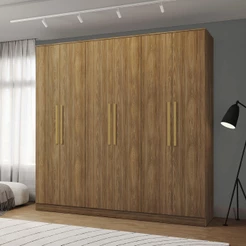 Guarda-Roupa 6 Portas 4 Gavetas Kappesberg Adapt Nogueira