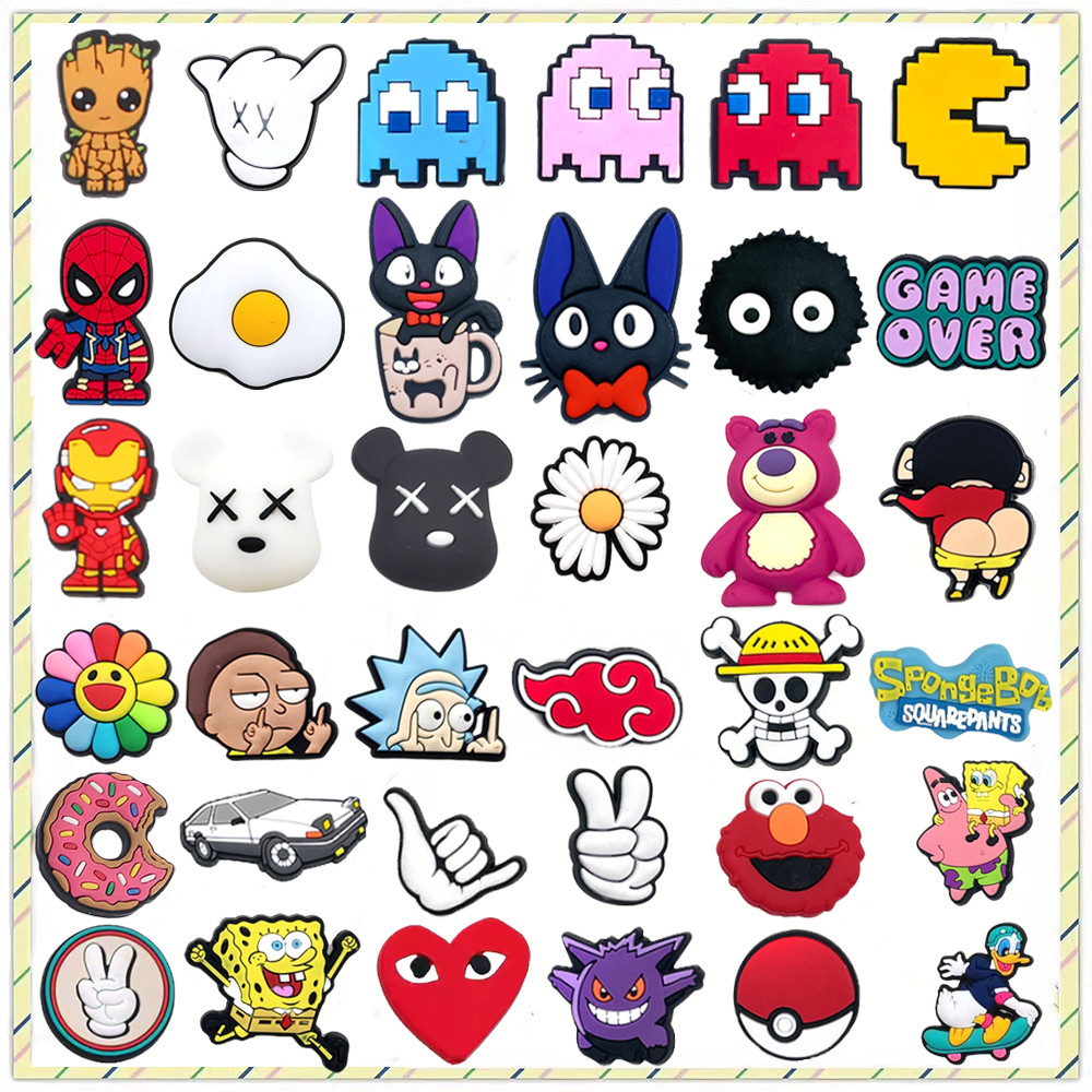 Quente 1 Pçs Logotipo Série Encantos Dos Desenhos Animados Pino Sapato Acessórios Decorar Chinelos Sandálias Fivela Pres em Oferta na Shopee