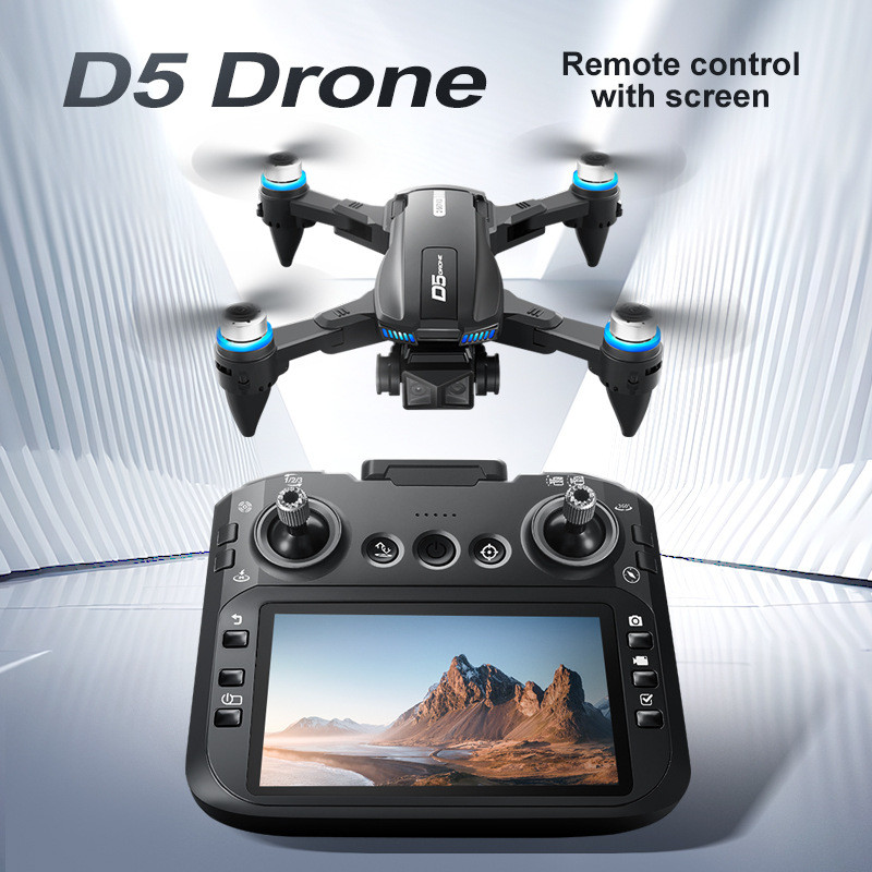 Conjunto de 2 baterias drone de controle de tela D5 condicionamento eletrônico HD fotografia aérea controle remoto aeron