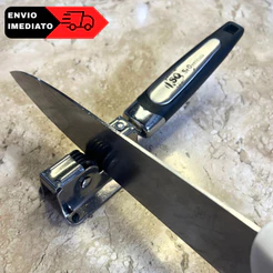 Afiador Amolador De Faca Tesoura Cutelo Canivete Profissional 18,5cm Cozinha Manual