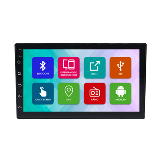 Central Multimidia 7 Pol Android 4Gb Ram 64Gb Flash Octa-Core H-Tech HT-7864CA 2 Din Gps Wifi Ips Android Auto Carplay em Oferta na Shopee