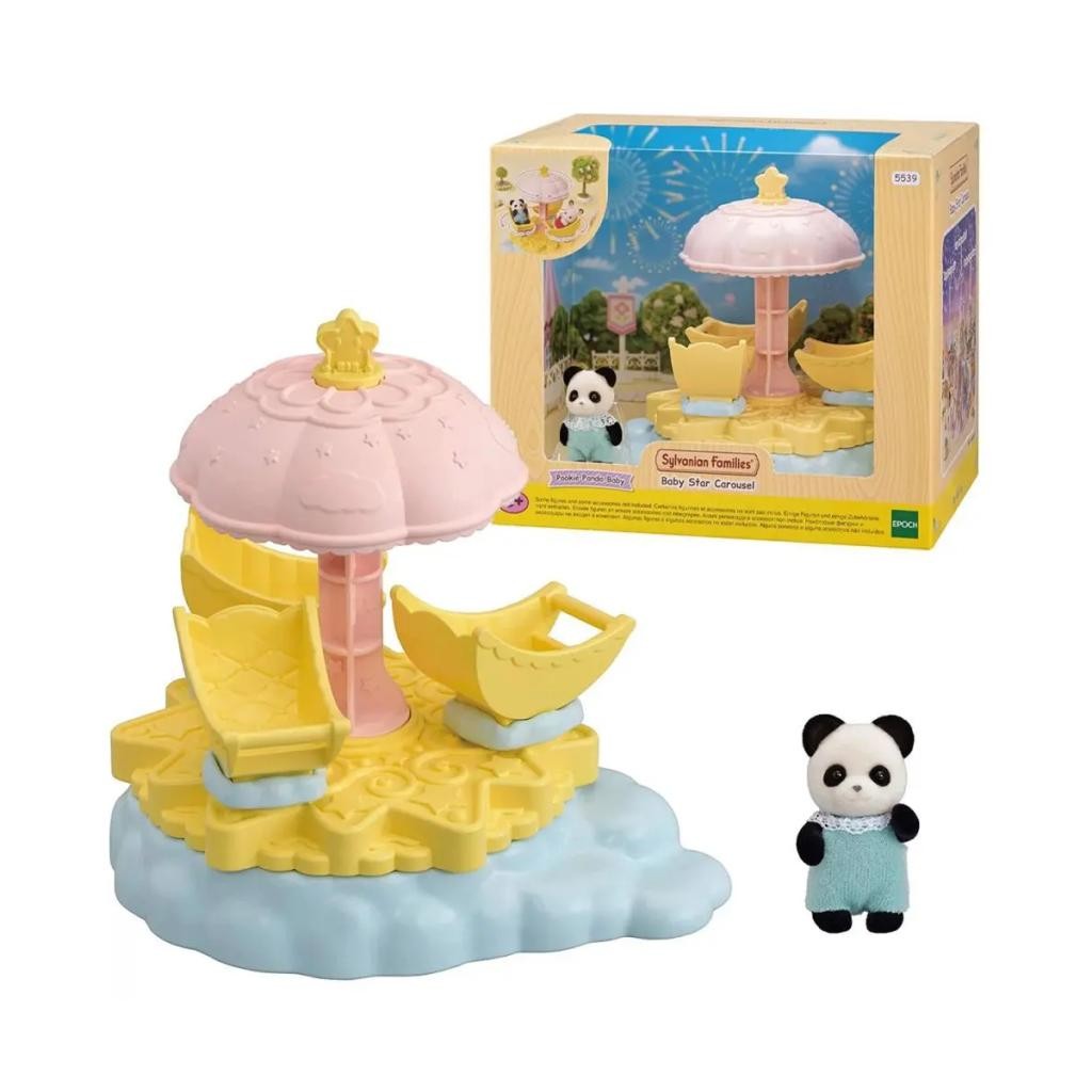 Brinquedo Infantil Sylvanian Families Carrossel Estrela Para Bebê Diversão Criativa Para Crianças