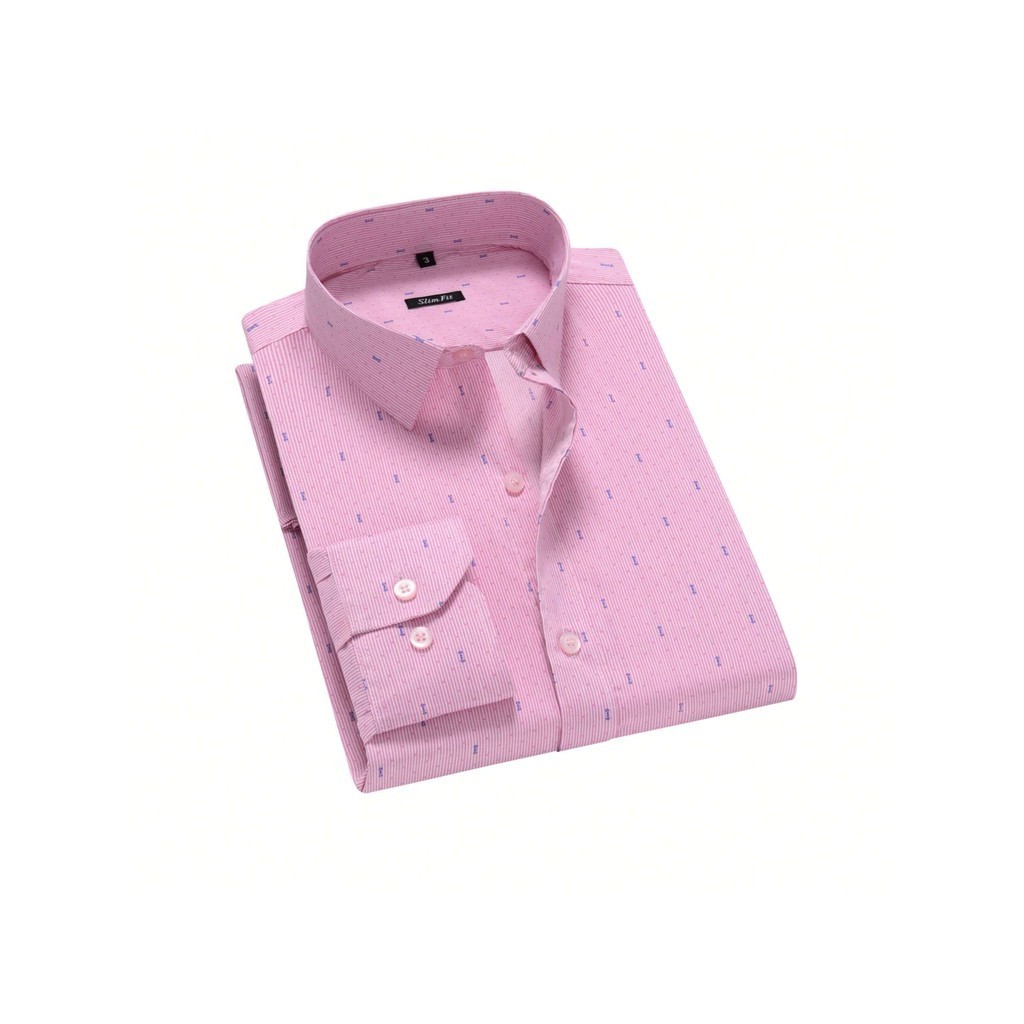 Camisa Social de Manga Comprida Estampada Antirrugas Fabricada Na China em Oferta na Shopee