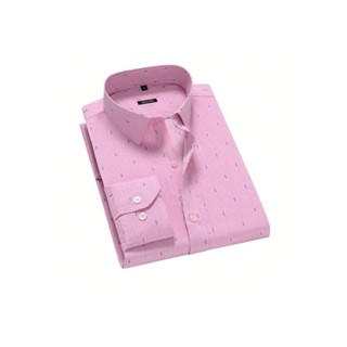Camisa Social de Manga Comprida Estampada Antirrugas Fabricada Na China em Oferta na Shopee