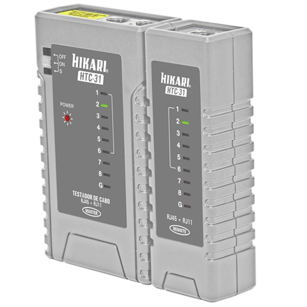 Testador de cabos de rede RJ11 e RJ45 - HTC-31 - Hikari em Oferta na Shopee