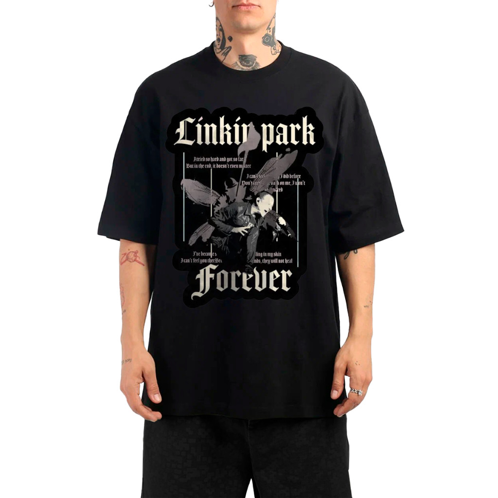 Camiseta Streetwear Bootleg Estampada Linkin Park Lançamento