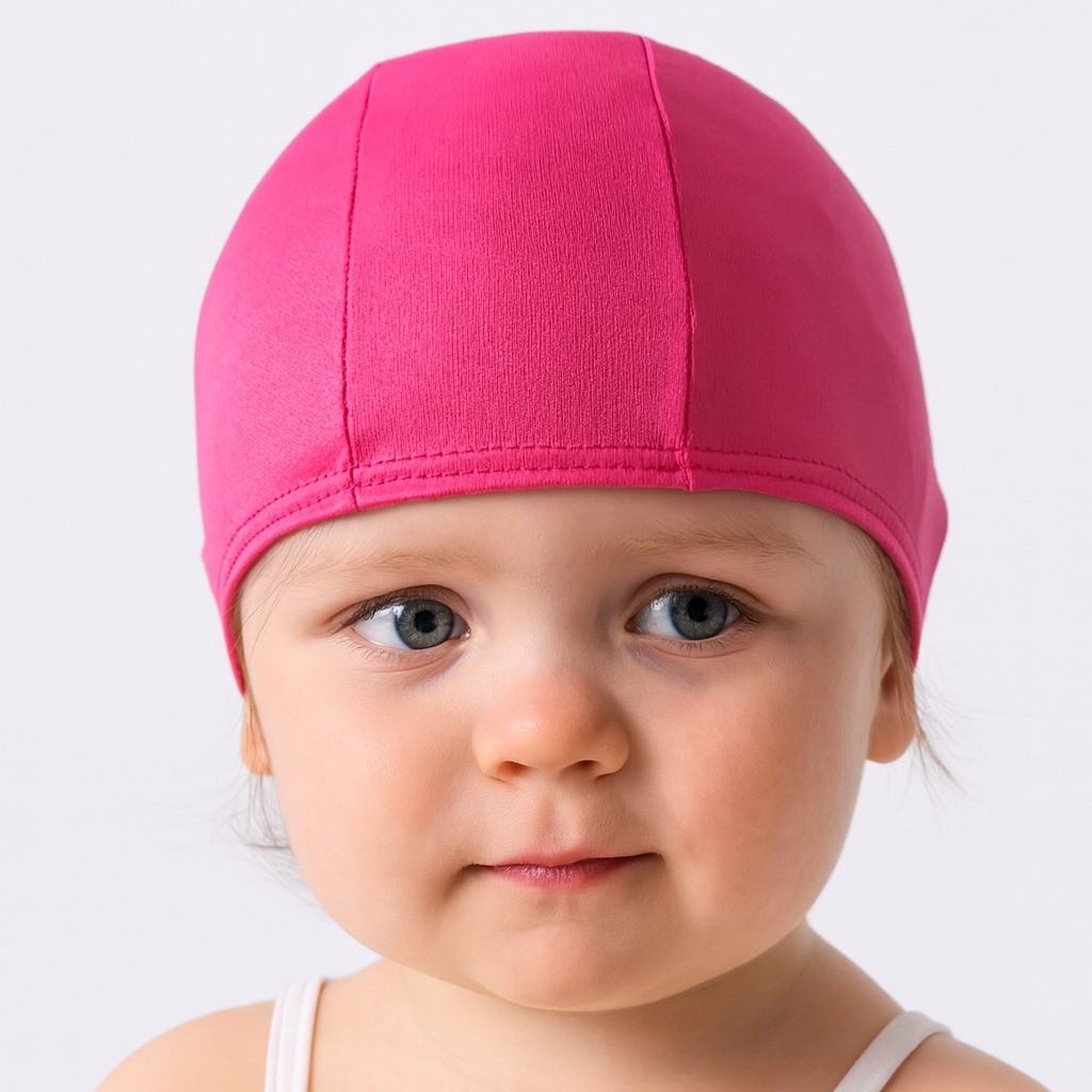 Touca Natação Infantil Juvenil Tecido Elástica Touquinha Cobre Orelha Cabelos Longos Meninos Meninas