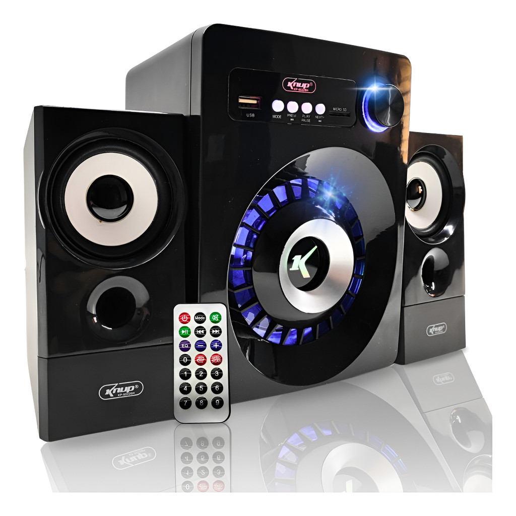 Caixa de Som Para Tv e Notebook USB - Caixa De Som Home Theater Subwoofer 2.1 P2