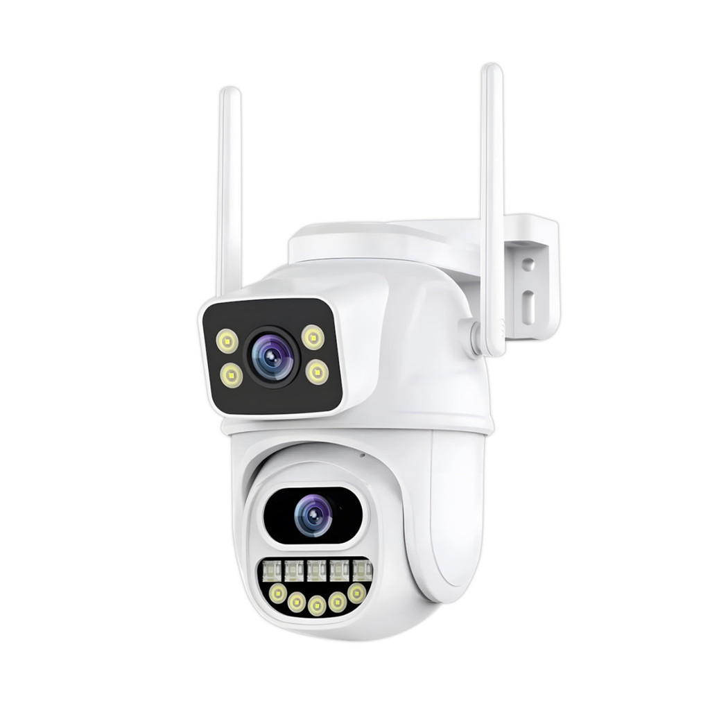 Câmera segurança wifi icsee lente dupla 6mp cor branco icsee em Oferta na Shopee