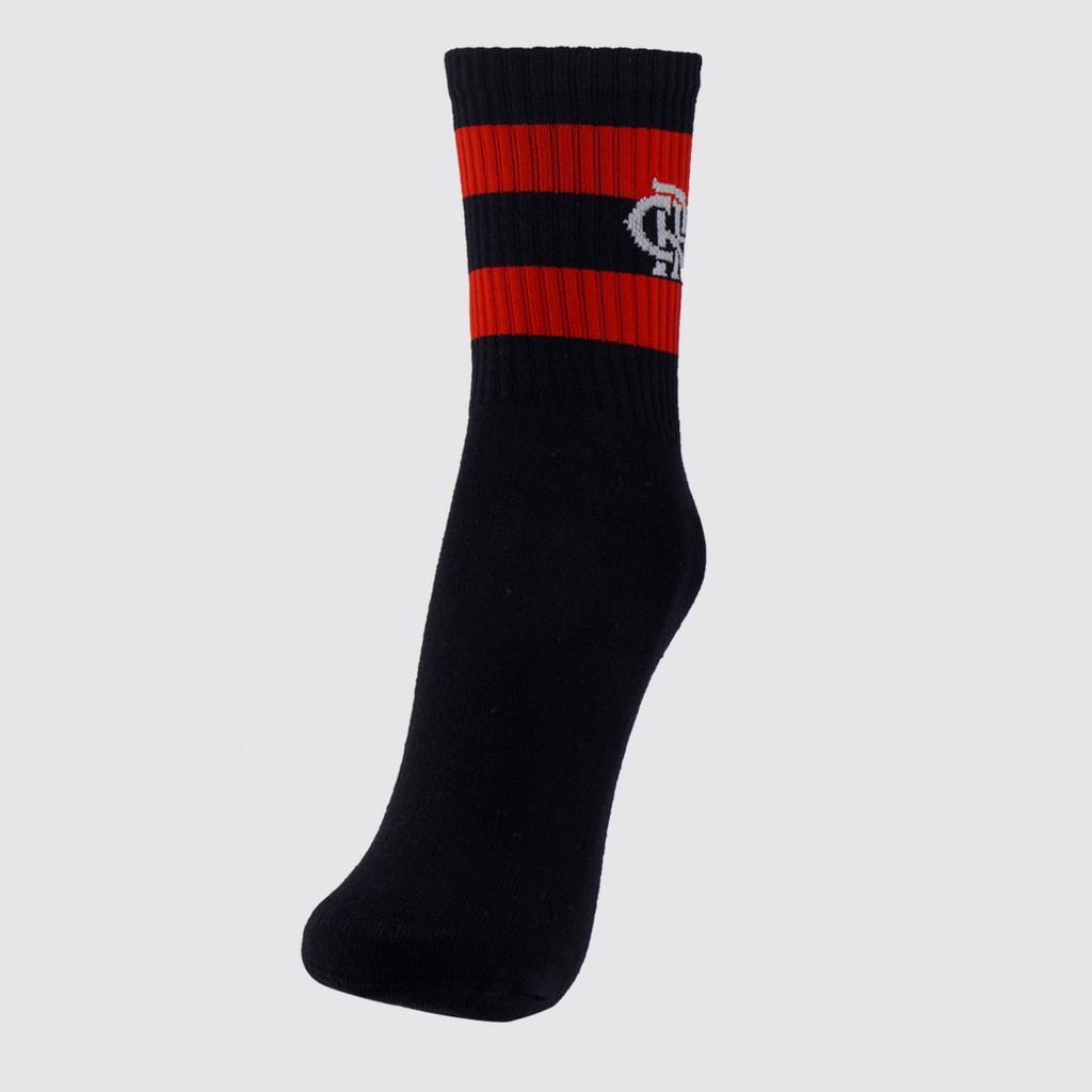Meia Flamengo Esporte Preta e Vermelha em Oferta na Shopee