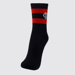 Meia Flamengo Esporte Preta e Vermelha