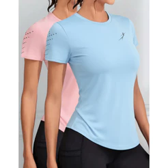 Kit 2 Camisetas Dry Fit Feminina Academia Esportiva Caminhada Corrida Treino Proteção UV Premium