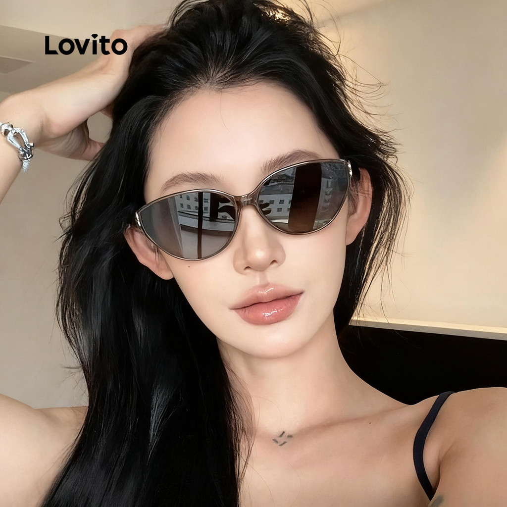 Lovito Óculos de Sol Casuais de Estilo novo LFA99217
