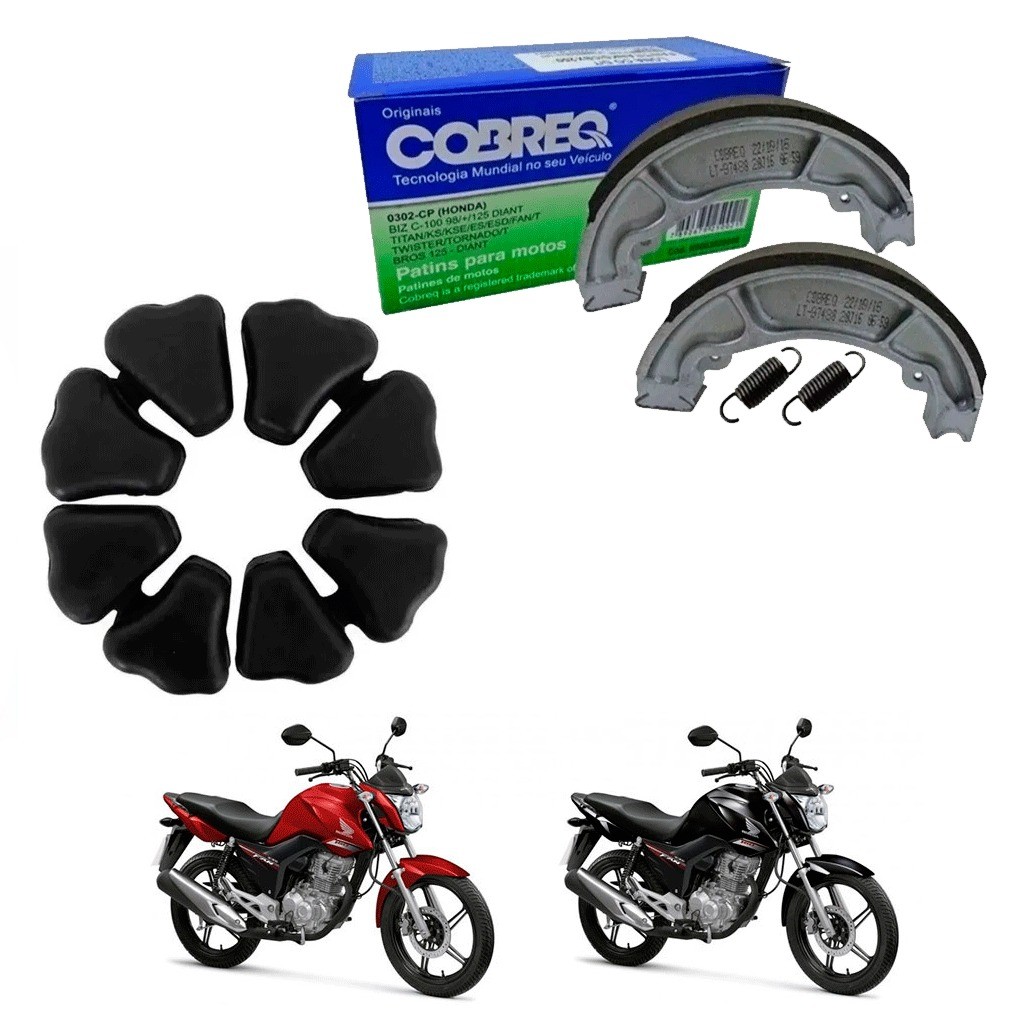 Lona De Freio Traseira + Coxim Titan Fan Cargo Cg 150 160