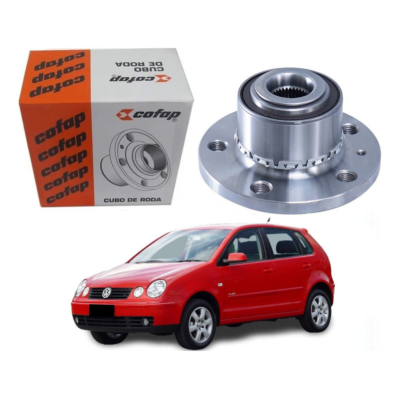 Cubo Rolamento Dianteiro Com Abs Polo 1.6 2.0 2003 A 2007