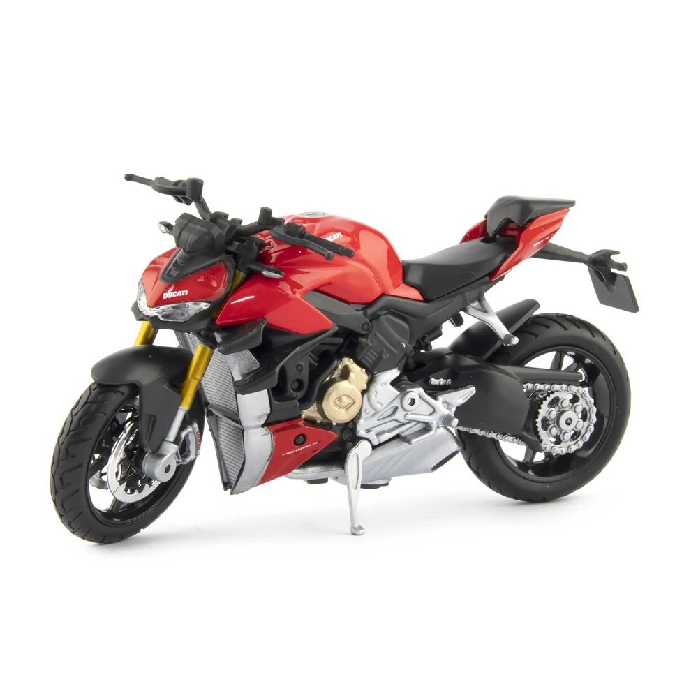 Miniatura Moto Ducati Streetfigther V4 - Vermelho - 1:18 - Maisto