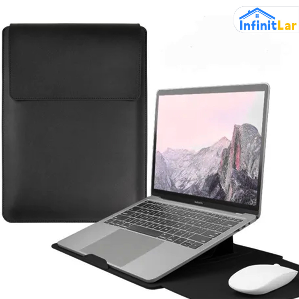 Capa Interna Macia de Couro PU para Macbook, Compatível com 13,3, 15 e 16,2 Polegadas