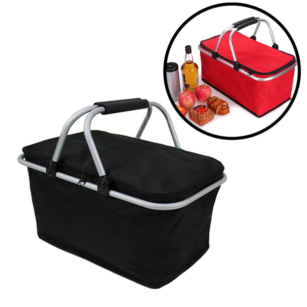 Cesta Térmica 30 Litros Bolsa Piquenique Dobrável Cooler Praia Lanche Camping Picnic gelado