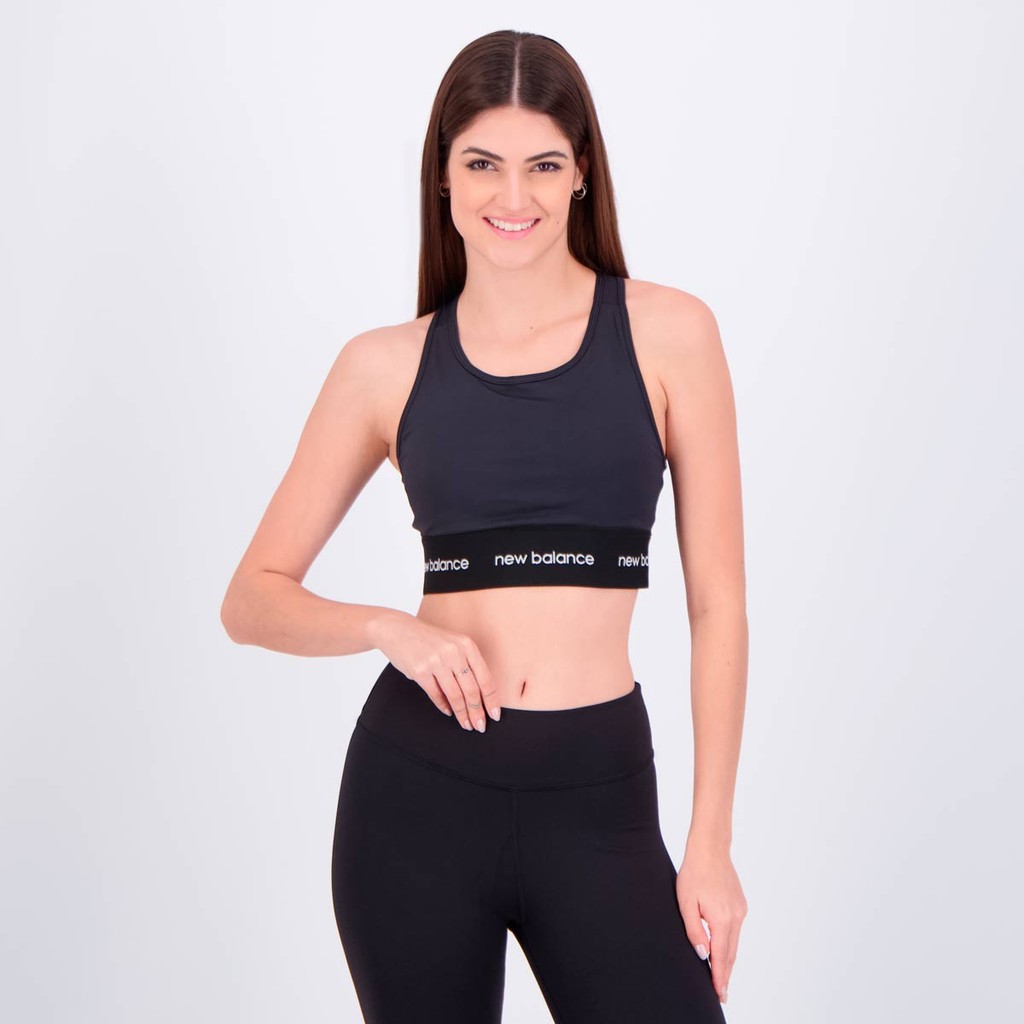 Top New Balance Sport Essentials Active Feminino Preto em Oferta na Shopee