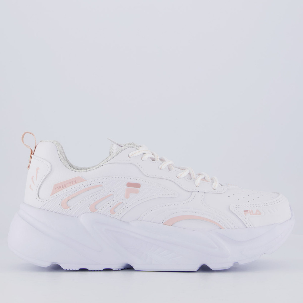 Tênis Fila Street Fit 2 Feminino Branco e Rose em Oferta na Shopee