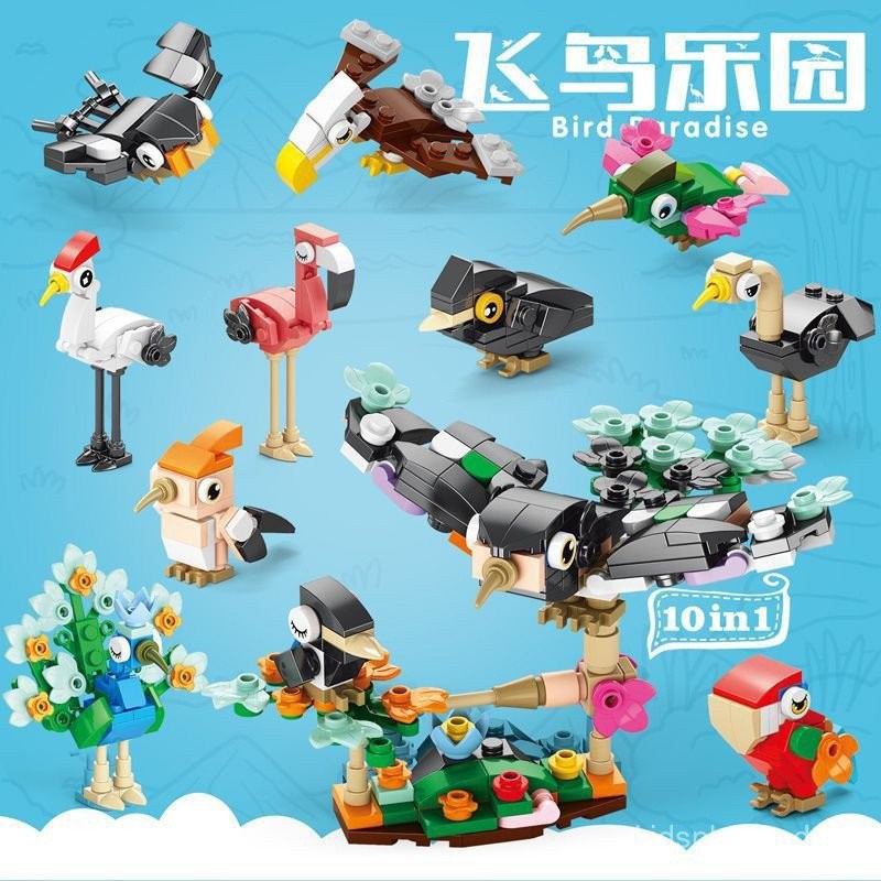 Mini Blocos de Montar Pássaro do Paraíso Brinquedo de Montagem Presente TEOJ