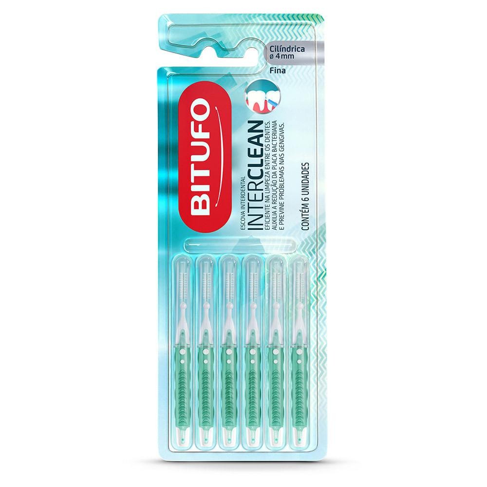 Escova Bitufo Interdental Interclean C/6 Cilíndrica Fina