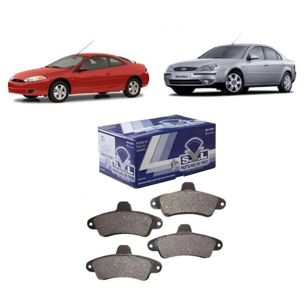 Pastilha Freio Traseiro Ford Cougar 2.0 I 16 V 2.5 I V6 Mondeo Sem Conector Sistema Bendix