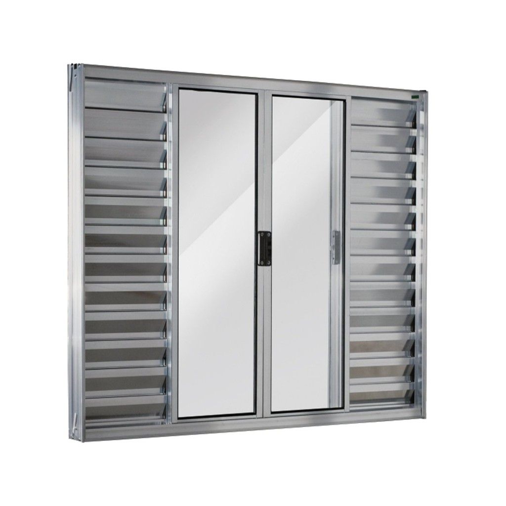 Janela de Alumínio Veneziana 120x200cm 6 Folhas Central Ecosul Esquadrisul Brilhante em Oferta na Shopee