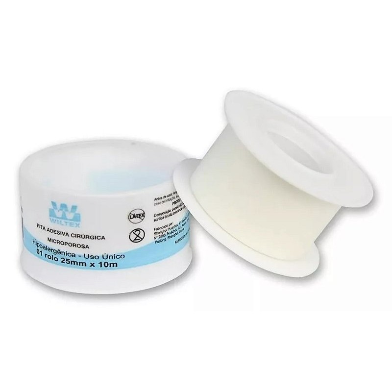 Fita Micropore Branca 25mm x 10m Unidade - Wiltex