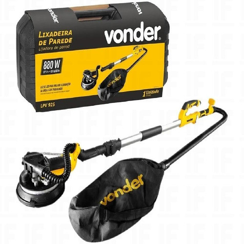 Lixadeira Parede LPV925 880W 127V Vonder com LED Profissional