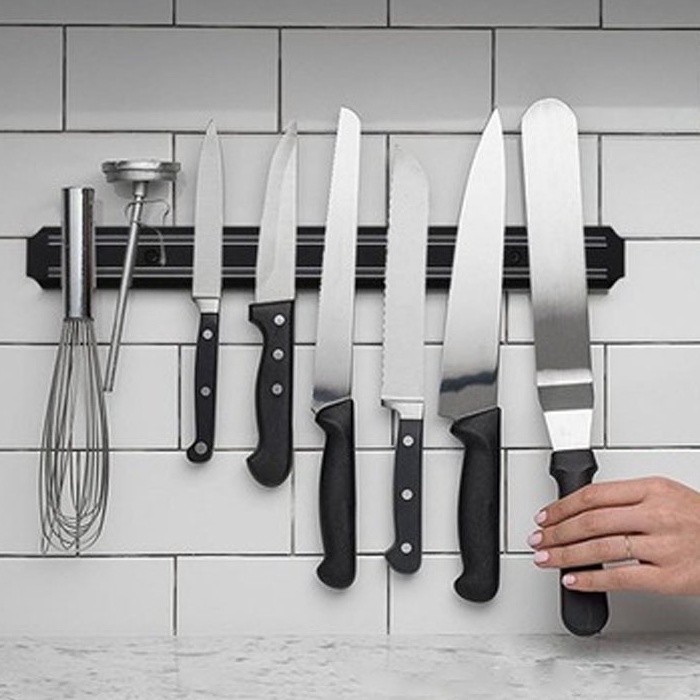 Barra Magnética de Parede para Facas e Utensílios, Imã Organizador Suporte de Cozinha