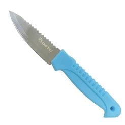 Faca De Pesca Aço Inox 3CR13 Cabo Azul DY303 - Deyu