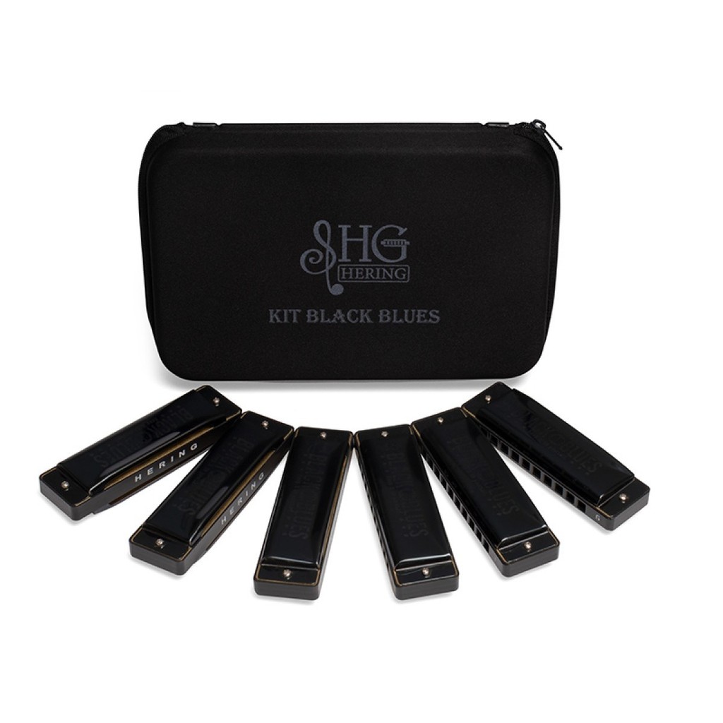 Kit Gaita Diatônica Hering Black Blues AB, BB, B, DB, EB, F#