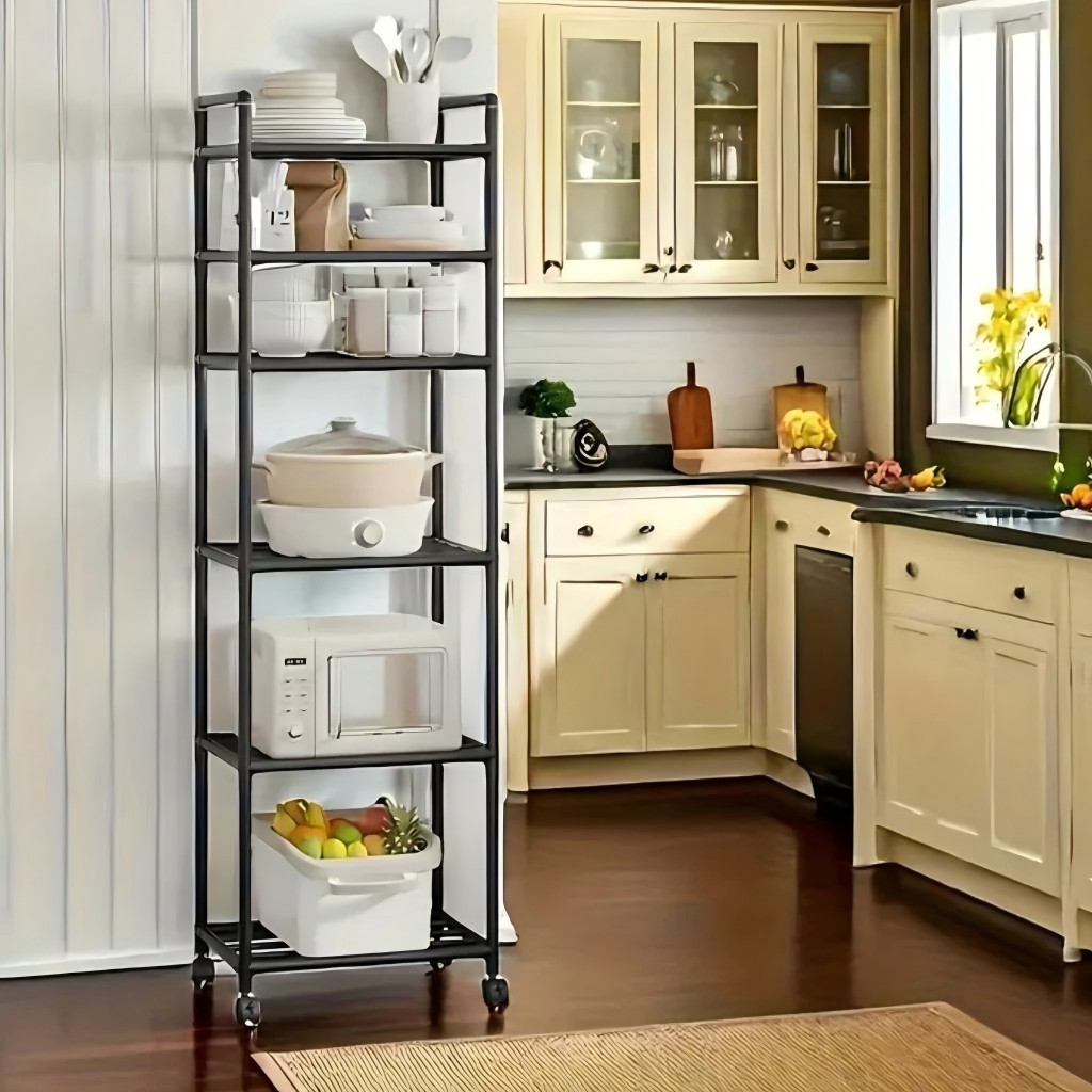 Estante Organizadora Móvel em Metal – Multiuso para Cozinha, Banheiro ou Sala, 3/4/5/6 Andares em Oferta na Shopee