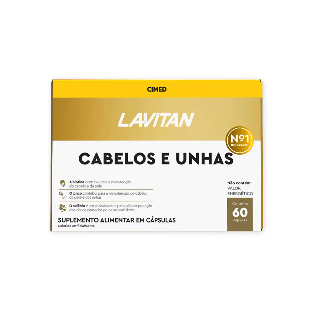 Suplemento Alimentar Lavitan Cabelos e Unhas Mulher - 60 Cápsulas