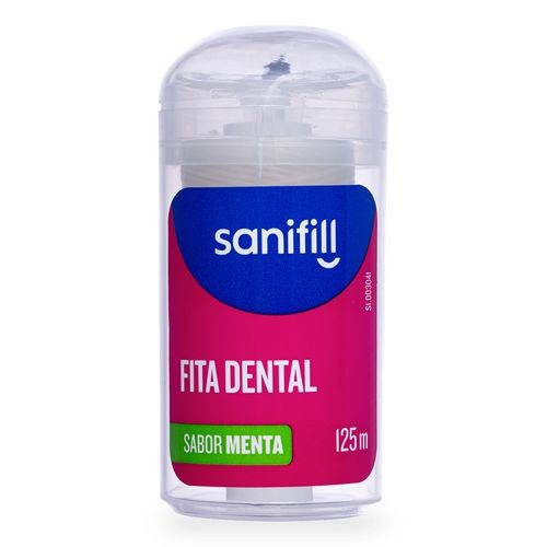 Fita Dental Sanifill Sabor Menta 125 metros em Oferta na Shopee