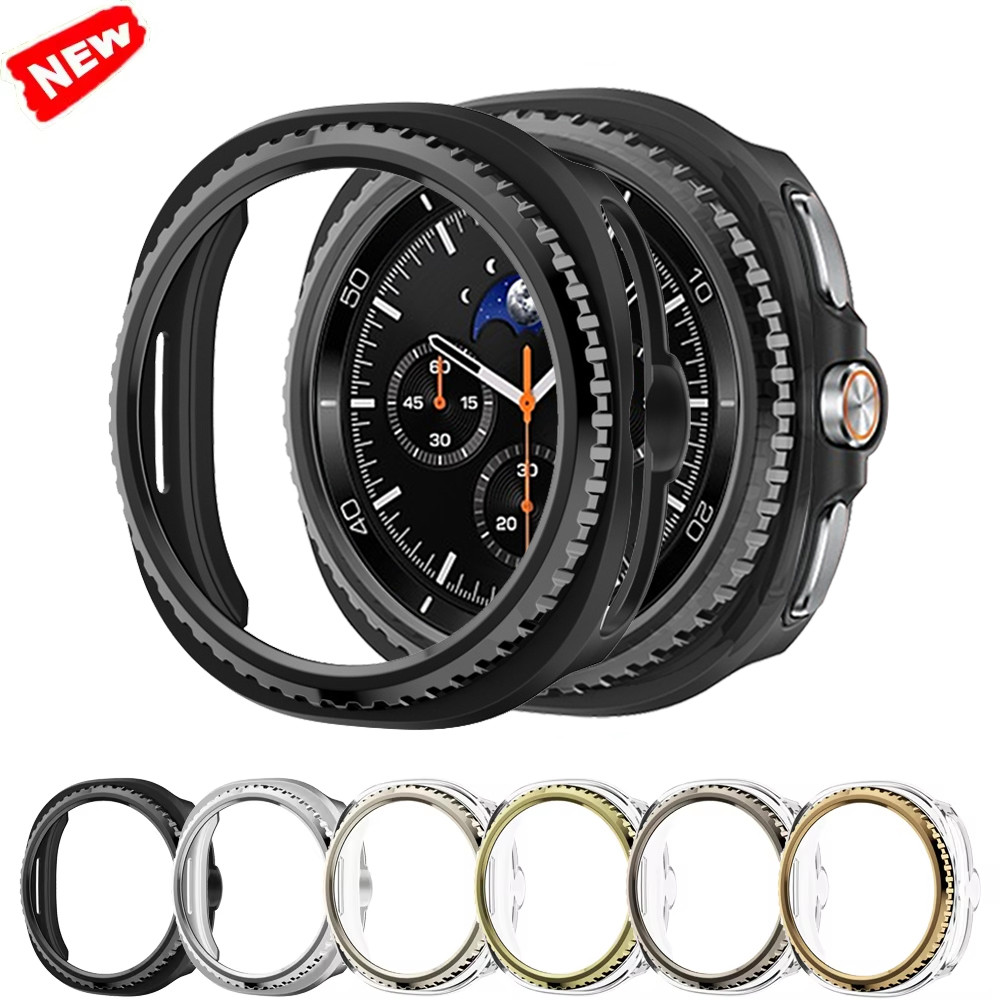 Anel De Moldura De Metal + Capa Para Samsung Galaxy Watch 8 Clássico Protetor De 46 Mm Protetora Rígida PC em Oferta na Shopee