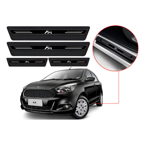 Soleira De Porta Resinada Platinum Ford Ka 4p 14/ Preto