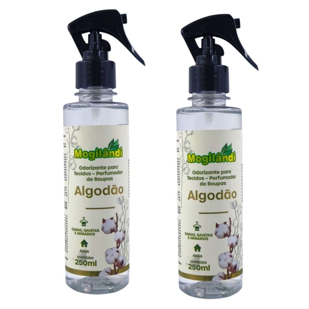 Kit 2 Odorizante Cheirinho Para Tecidos Algodão Mogilândi – 250ml