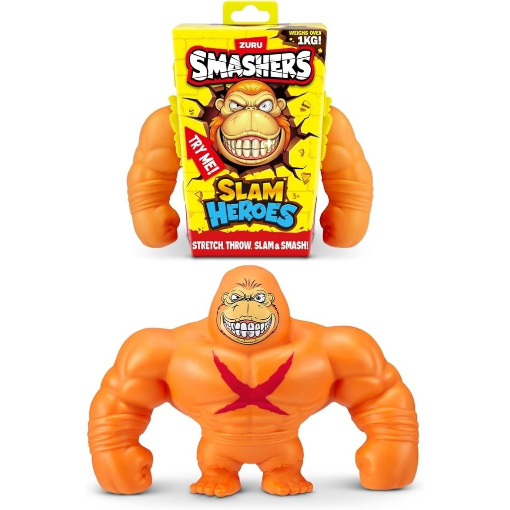 Boneco Elástico Smashers Heróis Laranja - Fun em Oferta na Shopee